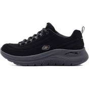 Resim Skechers Arch Fit 2.0-dark Horse Leather Womens Sneaker Hakiki Deri Kadın Günlük Spor Ayakkabı Siyah 
