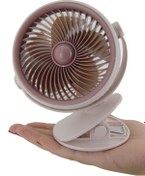 Resim Coverzone Taşınabilir Mini USB Şarjlı Fan Kıskaçlı 3 Kademeli Şarjlı Mini Vantilatör Soğutucu 14cm YS2285 