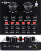 Resim Tenfowee V8 Bluetooth Canlı Yayın Ses Kartı - 112 Elektroakustik, 18 Ses Efekti, 6 Mod, Mikrofon Ve Reverb Ayarı, Cep Telefonu/bilgisayar Desteği Diğer 