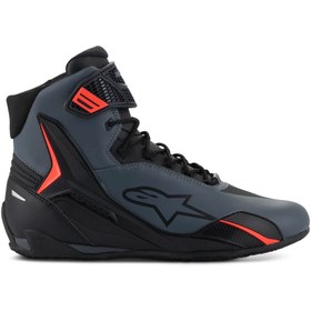 Resim Alpinestars Faster-4 Korumalı Motosiklet Botu Siyah Kırmızı 