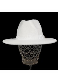 Resim Twingold İsme Özel Panama Fötr Şapka - Ab01004 - Beyaz Beyaz 