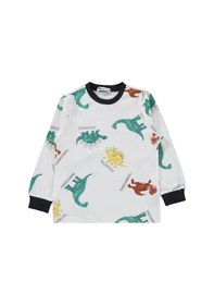 Resim Civil Boys Dinozor Baskılı 2-5 Yaş Pijama Takımı - Gri Füme 