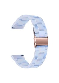 Resim Amazfit Saat İçin Paslanmaz Çelik Tokalı 20 Mm Reçine Saat Kayışı - Bebek Mavisi 