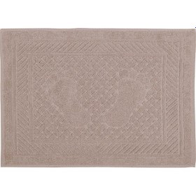 Resim Mira Home Ayak İzli Banyo Havlusu % 100 Pamuk Yumuşak Ayak Havlusu 50x70 Cm Kahve Kahverengi 