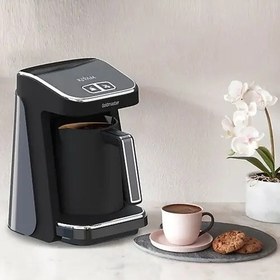 Resim Goldmaster GM8380 Kıvam Geniş Hazne Siyah Türk Kahve Makinesi 