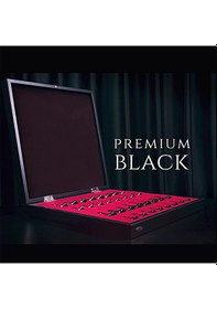 Resim Gifthome Premium Black Metal Klasik Satranç Takımı Ve Mermer Desenli Sandıklı Mdf Tahtası 36x36x6 Cm. 