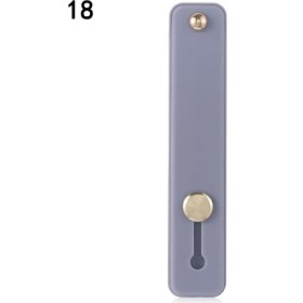 Resim GongtuShop No.18 Tarzı Şeker Renk Parmak Yüzük Tutucu Silikon Telefon El Bandı Tutucu iPhone Bileklik Askı Itme Çekme Kavrama Standı Braketi (Yurt Dışından) 
