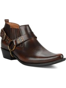 Resim FootCourt Kahverengi Erkek Kovboy Ayakkabısı Kuşaklı 