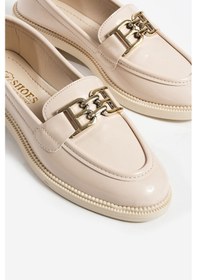 Resim Tegan Kadın Loafer Makosen Casual Toka Detay Günlük Ayakkabı BEJ RUGAN 