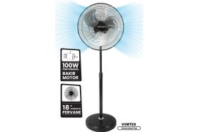 Resim Goldmaster Vortex Vantilatör Bakır Motorlu 18 Inch Salınımlı Hız Ayarlı Endüstriyel Ayaklı Vantilatör 