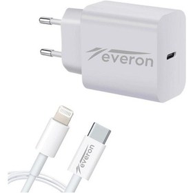 Resim Everon EVR-013-I 20W Type-C to Lightning Şarj Aleti 