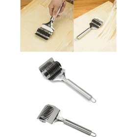 Resim Senin Dükkanın Paslanmaz Çelik Erişte Makinesi Makarna Kesici Dilimleyici Kafes Rulo Hamur Kesici 