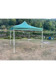 Resim 3x3 M 40 Mm Altıgen Gazebo Tente Yeşil 