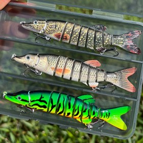 Resim Gerçekçi Çok Eklemli Swimbait Balıkçılık Yemi, 12.7cm Yüksek İndeksli Plastik Yem Kanca ile Bass & Alabalık için - Balıkçılar için Mükemmel Hediye 