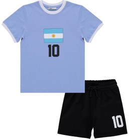 Resim Civil Boys Argentina Baskılı 2'li 6-9 Yaş Takım - Pamuk Forma - Mavi - Mavi / 8-9 Yaş 