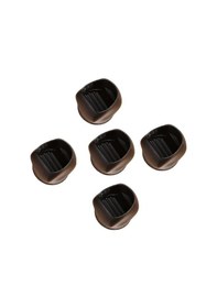 Resim Sones 5 Adet/takım Tekerlekli Sandalye Ayak Kılıfı Bilgisayar Sandalyesi Silindir Sabitleyici Siyah 