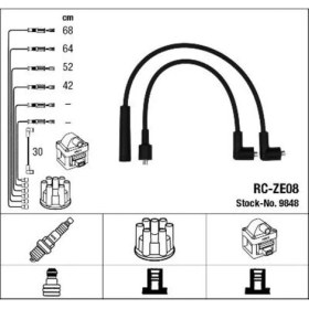 Resim Ngk 9848 RC-ZE08 Ateşleme Kablosu 8BB118140 