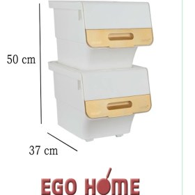 Resim 2li Tekerlekli Patateslik Soğanlık Oyuncak Kutusu Sebzelik Patates Soğan Kovası Sepeti Motek 24 Lt 