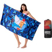 Resim Geeroyoo Hızlı Kuruyan Mikrofiber Plaj Havlusu - 63&quot X 31.5&quot Boyutlarında Şık Tasarım Çok Renkli 