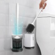 Resim TPR Silikon Tuvalet Fırçası Duvara Monte Taban Tuvalet Için Temizleme Fırçası WC Banyo Aksesuarları Seti Ev Aracı | Tuvalet Fırçası Tutucular (Yurt Dışından) 