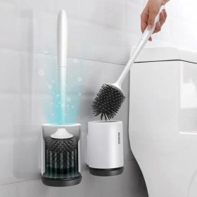 Resim TPR Silikon Tuvalet Fırçası Duvara Monte Taban Tuvalet Için Temizleme Fırçası WC Banyo Aksesuarları Seti Ev Aracı | Tuvalet Fırçası Tutucular (Yurt Dışından) 