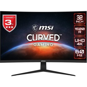 Resim MSI 31.5" G321CUV 3840x2160 (UHD) CURVE 1500R VA 60HZ ADAPTIVE-SYNC GAMING MONITOR 
