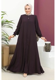 Resim Medine İpeği Mevlana Ferace - Mürdüm / F0123 Mürdüm 