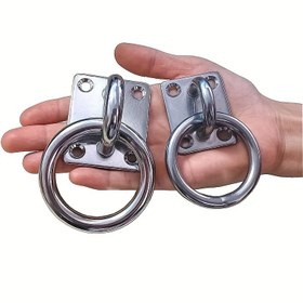 Resim 4 adet Denizcilik Sınıfı 304 Paslanmaz Çelik Kare Gözler, 3/16 İnç - Tekne ve Dış Mekan Kullanımı için Pas ve Korozyona Dayanıklı, Gözler 