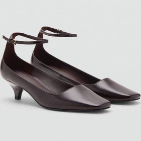 Resim MANGO Bilekten bağlamalı kitten topuklu ayakkabı 