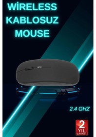 Resim Diğer Siyah Wireless Kablosuz Sessiz Mouse Bluetooth Bağlantılı 