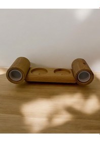 Resim El İşçiliği Gürgen Ağacı Silindir Baharatlık Renkli Çok Renkli 