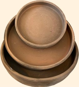 Resim 3'lü %100 Pişmiş Toprak Güveç-Fırın Tepsisi-Pişirme Kabı Seti Toprak 