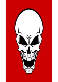 Resim Buffalo Human Skull Motorcu Çok Amaçlı Outdoor Boyunluk Unisex Bandana Siyah 