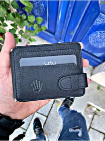 Resim goldenmod Geld Clıp Blue Hakiki Deri Cüzdan 