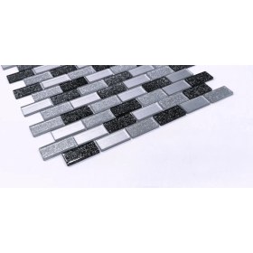 Resim MozaiKristaL Mutfak Tezgah Arası ve Tüm Yaşam Alanları İçin Kristal Cam Mozaik. Cam Ölçüleri: 23X48X4 Mm. File Ölçüsü: 23X48 Mm. ( 1 Koli = 11 File Karo 1 M2 Fiyatıdır ) 