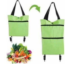 Resim Eco Lounge Katlanabilir Tekerlekli Pazar Market Çarşı Arabası Market Alışveriş Çantası 