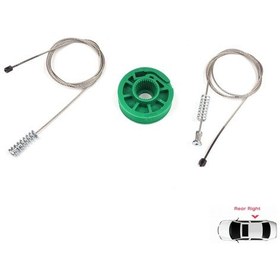 Resim Audi A4 S4 B5 94-2002 4/5 Kapı İçin Arka Sağ Cam Kriko Tamir Seti 