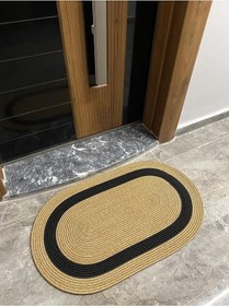 Resim Roma Serisi Jüt, Desenli Kapı Önü, Paspas HasırSiyah 50 x 80 