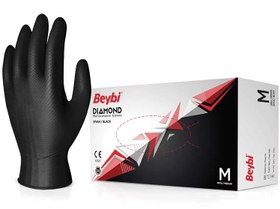 Resim Beybi Diamond Siyah Nitril Eldiven - 50'lik Kutu Small 