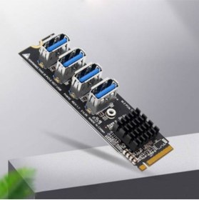 Resim KEEPRO Nvme Usb Çoğaltıcı M Key 4 Port Usb Çoklayıcı Nvme Riser Çoklayıcı M2 Riser Çoğaltıcı 