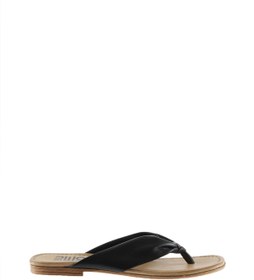 Resim Bueno Shoes Siyah Deri Kadın Parmak Arası Sandalet 01wu3400 