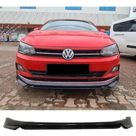 Resim Vw Polo Mk6 Abt Ön Ek Karlık Abs Plastik Mat Siyah 2018 2019 2020 2021 Makyajsız Kasa Karlık+bodykit+ek 