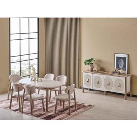Resim Oreste Yemek Odası Takımı Bronz 
