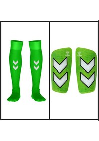 Resim Hummel Tekmelik Ve Tozluk Takımı Fosfor Yeşil 