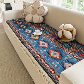 Resim 1 Adet Kaydırmaz Kalınlaştırılmış Koltuk Minderi - Ağır Hizmet Tipi Kapitone Koltuk Örtüsü, Tüm Koltuk Tiplerine Uygun (3/2/4 Kişilik, Loveseat, Modüler), Makinede Yıkanabilir - Bohemian Oturma Odası Dekoru Mavi/Kırmızı/Turuncu/Siyah/Beyaz/Deniz Yeşili/Mor/Bej - Modern, Geleneksel, Çiftlik Evi İç Mekanları için 
