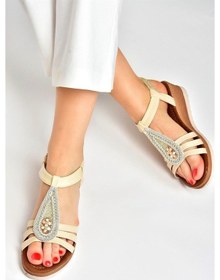 Resim Fox Shoes Bej Günlük Kadın Sandalet M258313709 