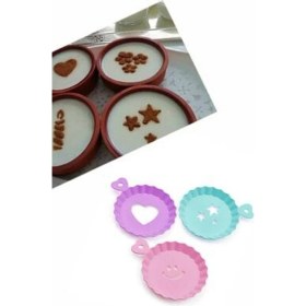 Resim Zenvia Tatlı ve Kahve Süsleme Şablonu 3 Lü 10 cm (ZNV-556) 