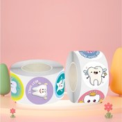 Resim 500 adet Sevimli Karikatür Diş Sticker Rulo - Renkli Diş Sağlığı Hatırlatmaları, Diş Fırçalama Görselleri, Diş Hastaneleri, Okul Projeleri ve Kişisel Kullanım için Mükemmel, Diş Hastanesi Dekoru | Oyuncak Tasarımı | Dayanıklı Kağıt, Diş Stickerleri 