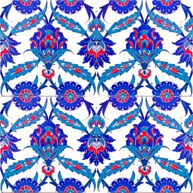 Resim Armada çini 20x20 Cm Ac 30 İznik Desenli Kütahya Çini Karo Seramik 