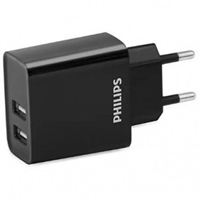 Resim Philips DLP2610/12 2 USB-A Siyah Duvar Şarj Adaptörü 